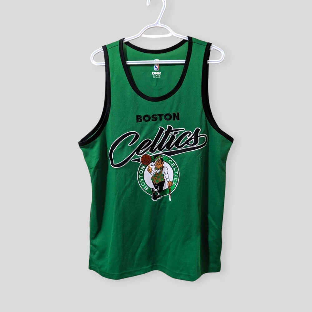 NBA Boston Celtics Team Jersey Sleeveless UNK Shamrock Logo Men's Large UNK